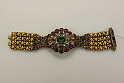 Armlet, Gold, set with rubies, emeralds, diamonds