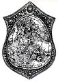 Belt Buckle, Gold, filigree and bosses; turquoise, with engraved and gilded designs