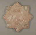 Star-Shaped Tile, Earthenware; luster-painted on opaque white glaze