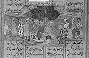 Shahnama (Book of Kings) of Firdausi, Abu&#39;l Qasim Firdausi (Iranian, Paj ca. 940/41–1020 Tus), Ink, opaque watercolor, silver, and gold on paper