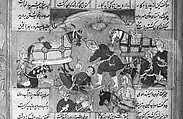 Shahnama (Book of Kings) of Firdausi, Abu&#39;l Qasim Firdausi (Iranian, Paj ca. 940/41–1020 Tus), Ink, opaque watercolor, silver, and gold on paper