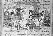 Shahnama (Book of Kings) of Firdausi, Abu&#39;l Qasim Firdausi (Iranian, Paj ca. 940/41–1020 Tus), Ink, opaque watercolor, silver, and gold on paper
