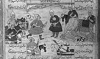 Shahnama (Book of Kings) of Firdausi, Abu&#39;l Qasim Firdausi (Iranian, Paj ca. 940/41–1020 Tus), Ink, opaque watercolor, silver, and gold on paper