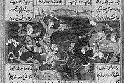 Shahnama (Book of Kings) of Firdausi, Abu&#39;l Qasim Firdausi (Iranian, Paj ca. 940/41–1020 Tus), Ink, opaque watercolor, silver, and gold on paper