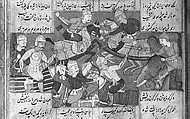 Shahnama (Book of Kings) of Firdausi, Abu&#39;l Qasim Firdausi (Iranian, Paj ca. 940/41–1020 Tus), Ink, opaque watercolor, silver, and gold on paper