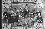 Shahnama (Book of Kings) of Firdausi, Abu&#39;l Qasim Firdausi (Iranian, Paj ca. 940/41–1020 Tus), Ink, opaque watercolor, silver, and gold on paper