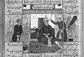 Shahnama (Book of Kings) of Firdausi, Abu&#39;l Qasim Firdausi (Iranian, Paj ca. 940/41–1020 Tus), Ink, opaque watercolor, silver, and gold on paper
