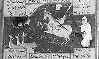 Shahnama (Book of Kings) of Firdausi, Abu&#39;l Qasim Firdausi (Iranian, Paj ca. 940/41–1020 Tus), Ink, opaque watercolor, silver, and gold on paper