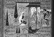 Shahnama (Book of Kings) of Firdausi, Abu&#39;l Qasim Firdausi (Iranian, Paj ca. 940/41–1020 Tus), Ink, opaque watercolor, silver, and gold on paper