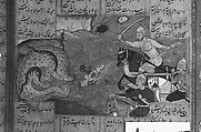 Shahnama (Book of Kings) of Firdausi, Abu&#39;l Qasim Firdausi (Iranian, Paj ca. 940/41–1020 Tus), Ink, opaque watercolor, silver, and gold on paper