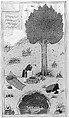 Haft Paikar (Seven Portraits) of the Khamsa (Quintet) of Nizami of Ganja, Nizami (present-day Azerbaijan, Ganja 1141–1209 Ganja), Ink, opaque watercolor, and gold on paper; lacquer binding