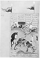 Shahnama (Book of Kings) of Firdausi, Abu&#39;l Qasim Firdausi (Iranian, Paj ca. 940/41–1020 Tus), Leather; tooled and gilded; ink on paper