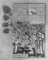 Shahnama (Book of Kings) of Firdausi, Abu&#39;l Qasim Firdausi (Iranian, Paj ca. 940/41–1020 Tus), Ink, opaque watercolor, silver, and gold on paper; lacquer binding