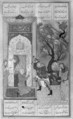 Shahnama (Book of Kings) of Firdausi, Abu&#39;l Qasim Firdausi (Iranian, Paj ca. 940/41–1020 Tus), Ink, opaque watercolor, silver, and gold on paper; lacquer binding