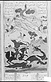 Shahnama (Book of Kings) of Firdausi, Abu&#39;l Qasim Firdausi (Iranian, Paj ca. 940/41–1020 Tus), Opaque watercolor, ink, silver and gold on paper