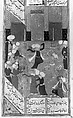 Kulliyat (Complete Works) of Sa'di, Sa&#39;di (Iranian, Shiraz ca. 1213–1291 Shiraz), Ink, watercolor, and gold on paper; binding; dark tan leather with blind-pressed decoration