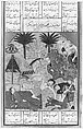 Khamsa (Quintet) of Nizami of Ganja, Nizami (present-day Azerbaijan, Ganja 1141–1209 Ganja), Paper, leather