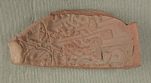 Fragment of a Mold for Making Ceramics, Earthenware; unglazed