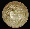 Bowl, Stonepaste; luster-painted over opaque white glaze