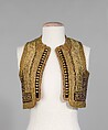 Vest, silk, metal, wool