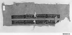 Fragment of a Sleeve, Wool; tapestry woven