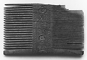 Comb, Wood; carved