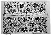 Textile Fragment, Linen, silk; plain weave, embroidered