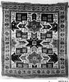 Star Kazak Carpet, Wool (warp, weft, and pile); symmetrically knotted pile