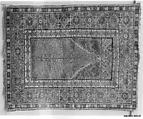 Prayer Rug with Niche Design, Wool (warp, weft, and pile); symmetrically knotted pile