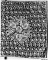 Cover, Wool, silk, metal wrapped thread; plain weave, embroidered