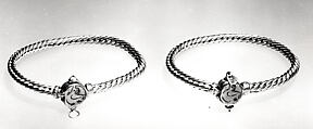 Bracelet, One of a Pair, Gold wire