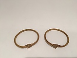 Bracelet, One of a Pair, Gold wire