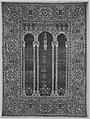 Carpet with Triple-Arch Design, Silk (warp and weft), wool (pile), cotton (pile); asymmetrically knotted pile 