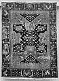 Carpet with Quatrefoil Design, Wool (warp, weft, and pile); symmetrically knotted pile