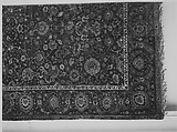 Carpet, Cotton (warp and weft), wool (pile); asymmetrically knotted pile