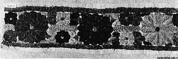 Band, Cotton, silk; embroidered