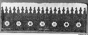 Fragment of Hanging, Cotton, silk; embroidered
