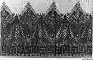 End of a Scarf, Linen, silk; embroidered