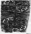 Textile Fragment, Wool (warp, weft and pile); asymmetrically knotted pile