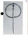 Fibula, Silver; incised, niello
