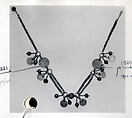 Necklace, Silver, coral, coins