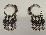 Ear Ornament (Tikhrazin or Douwwah), Silver and glass