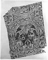 Textile Fragment from the Shrine of San Librada, Sigüenza Cathedral, Spain, Silk, metal wrapped thread; lampas