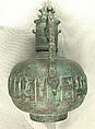 Ewer with Calligraphic Band, Bronze; cast relief, engraved, inlaid with silver