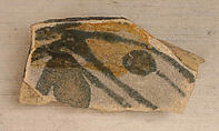 Ceramic Fragment, Earthenware; splash glazed decoration
