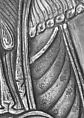Plate Depicting a Female Figure Riding a Fantastic Winged Beast, Silver; gilded, chased, and engraved, with applied elements
