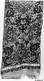Fragment of a Hanging, Linen; embroidere in silk