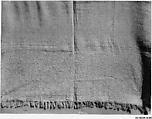 Towel, Linen; embroidered in cotton
