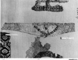 Textile Fragment, Wool, linen; plain weave, tapestry weave
