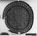 Large Interlace Roundel from a Domestic Textile or Tunic, Wool, linen; plain weave, tapestry weave